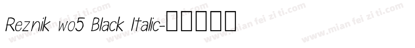 Reznik wo5 Black ltalic字体转换